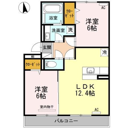 中津駅 徒歩46分 2階の物件間取画像